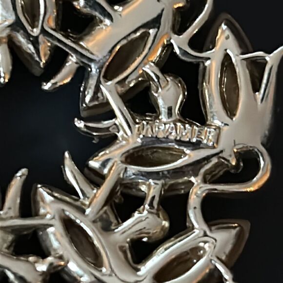 VTG Kramer Brown Almond Rhinestone Round Brooch Pin - Picture 3 of 6